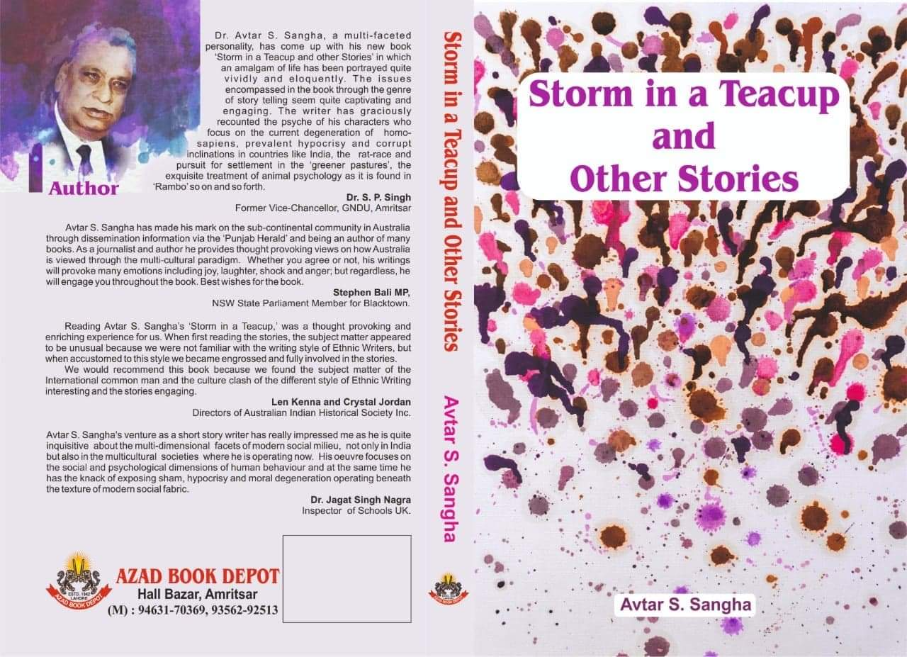 Avtar S Sangha’s  Storm In A Teacup And Other Stories Is Smorgasbord Of Literary Masala