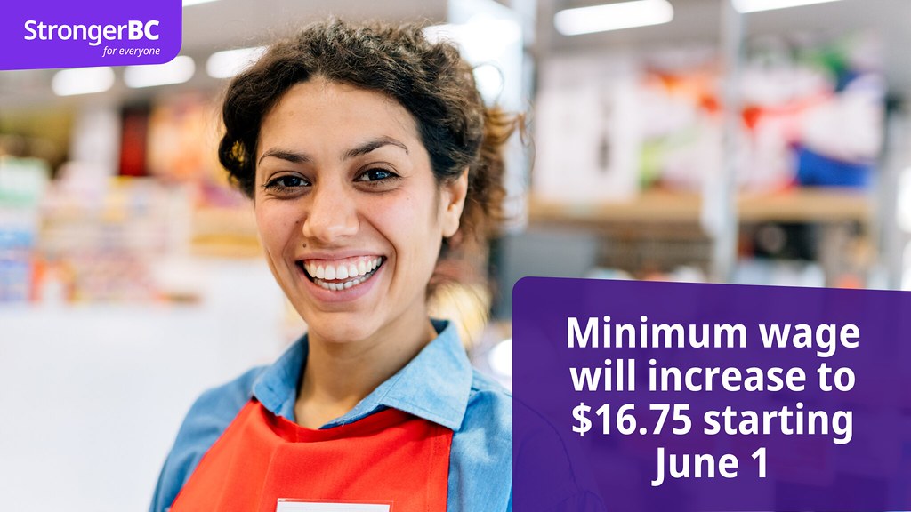 BC Minimum Wage Increasing 6.9 Percent To $16.75 An Hour On June 1