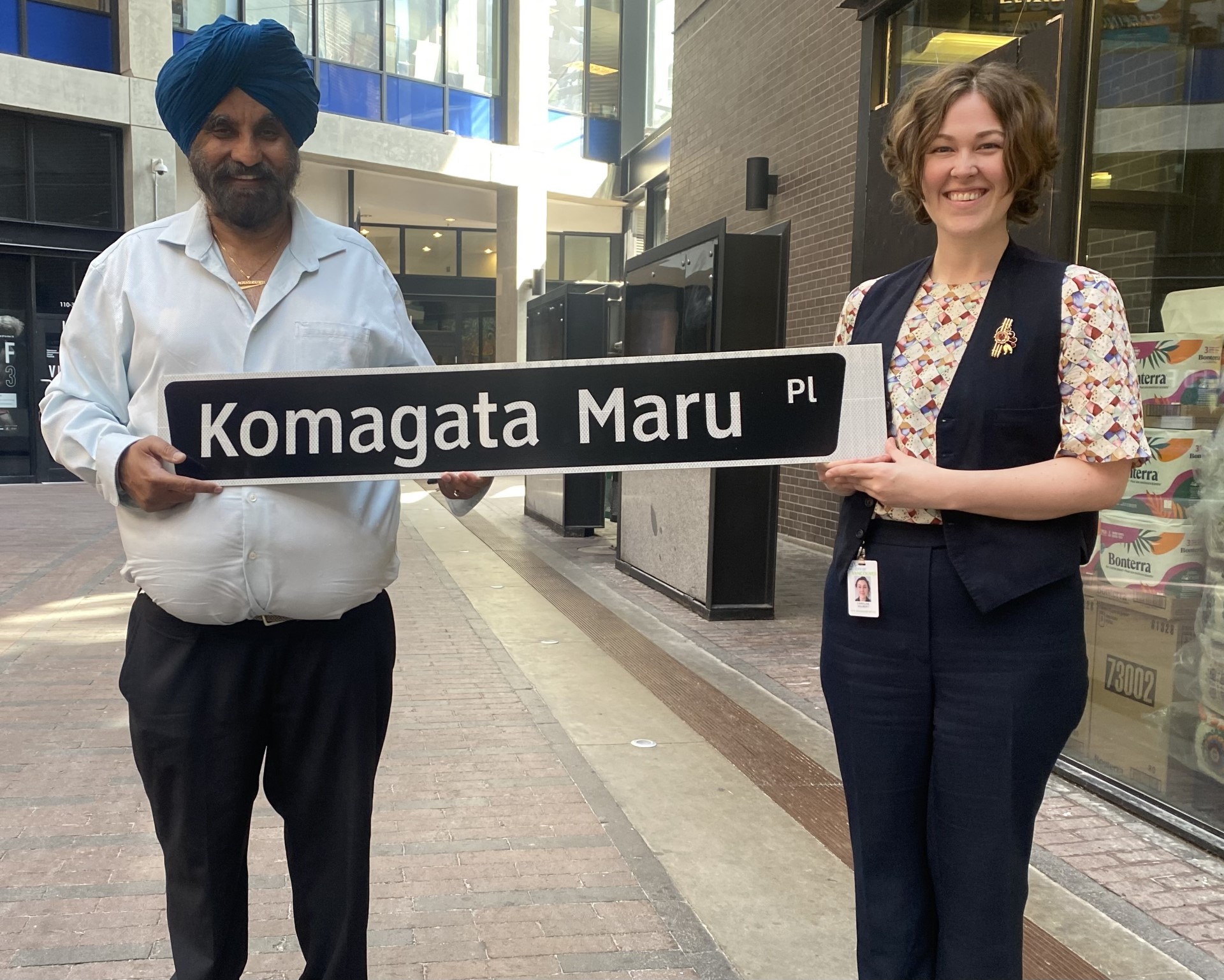 Komagata Maru Place Street Sign Presented To Raj Toor For Five Years Of Advocacy For Recognition