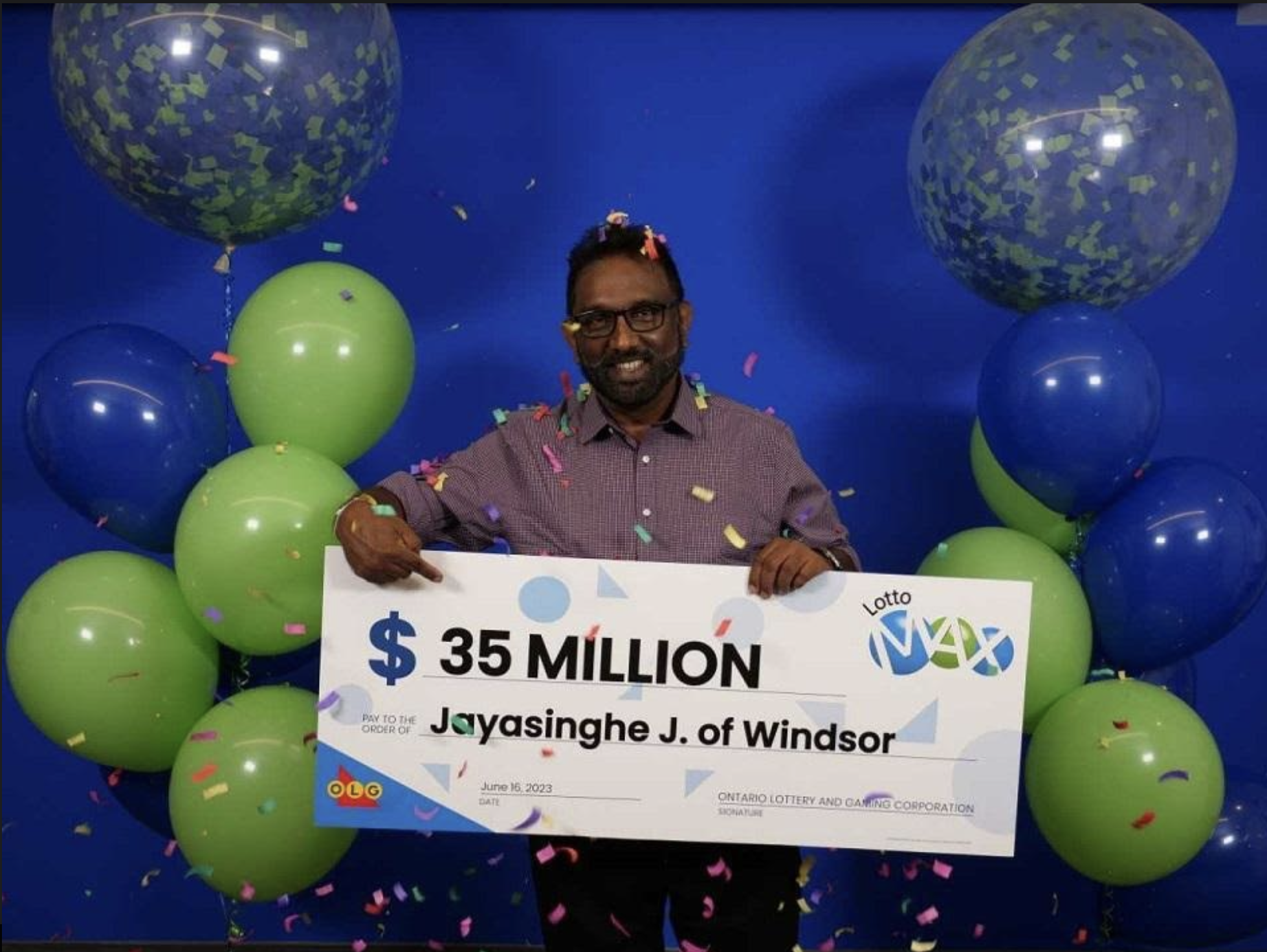 Indo-Canadian Man From Ontario Claims Half Of $70 Million Lotto Max Jackpot