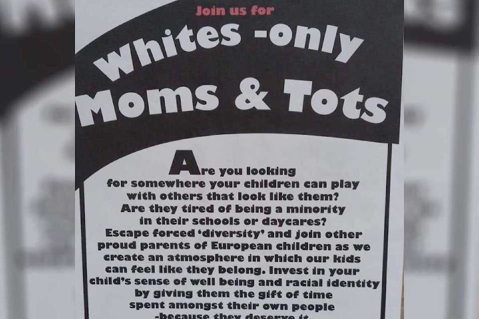 Coquitlam Group Behind 'Whites-Only' Posters Must Be Condemned For Racism
