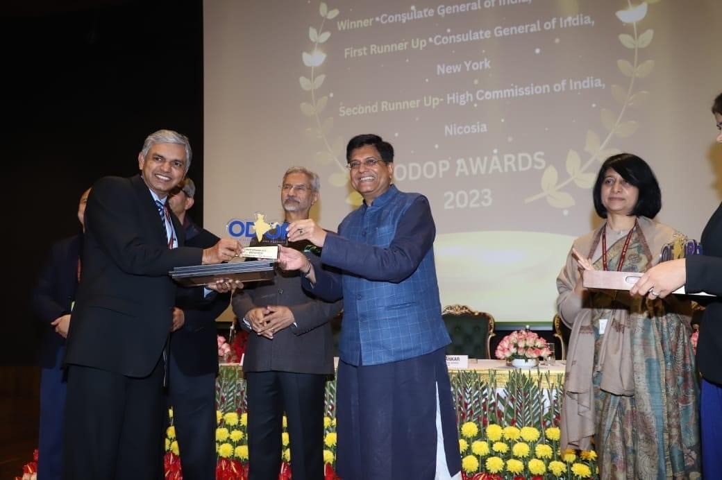 Consulate General of India, Vancouver Wins Gold Medal In “Mission” Category For Promoting ODOP