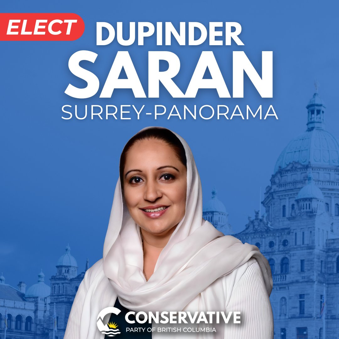 BC Conservatives Pick Dupinder Saran To Run Against NDP Veteran Jinny Sims