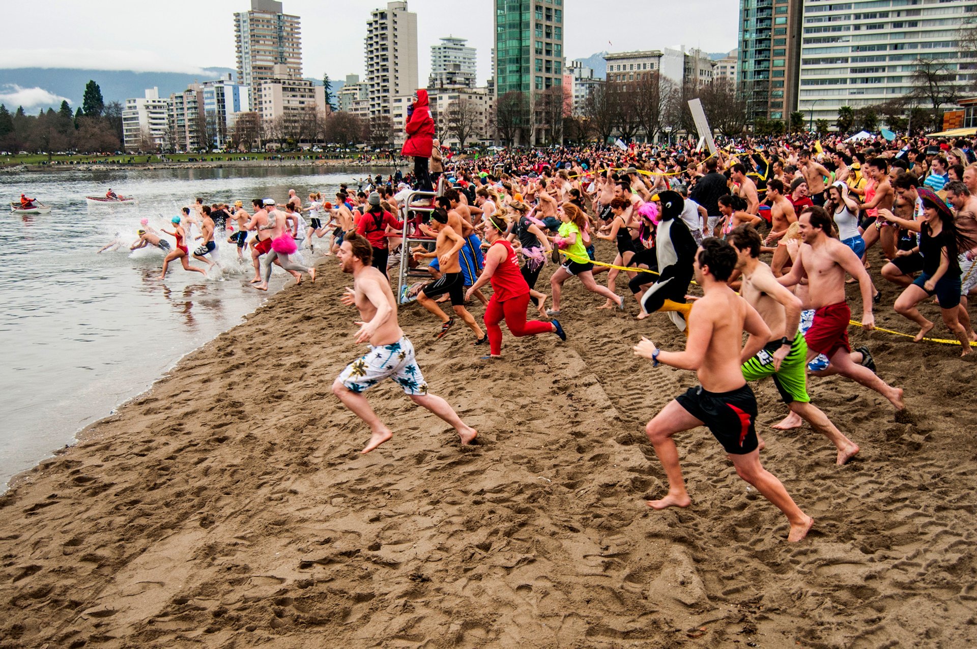 2020 POLAR BEAR SWIM: Vancouver Putting Out A Splashing Welcome For It’s 100th New Year’s Dip At English Bay