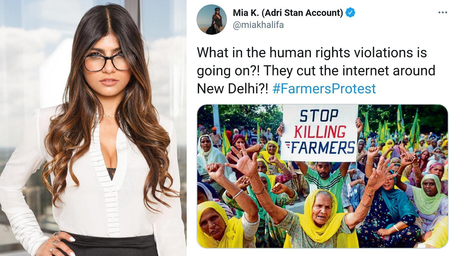 Porn Star Punjabi Mia Khalifa - After Rihanna Causes Stir, Greta Thunberg, Ex-Porn Star Mia Khalifa And  Others Take Farmers' Protest Global