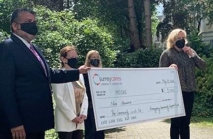 Surrey Cares Provides $9000 To MOSAIC Community Lunch Box Program